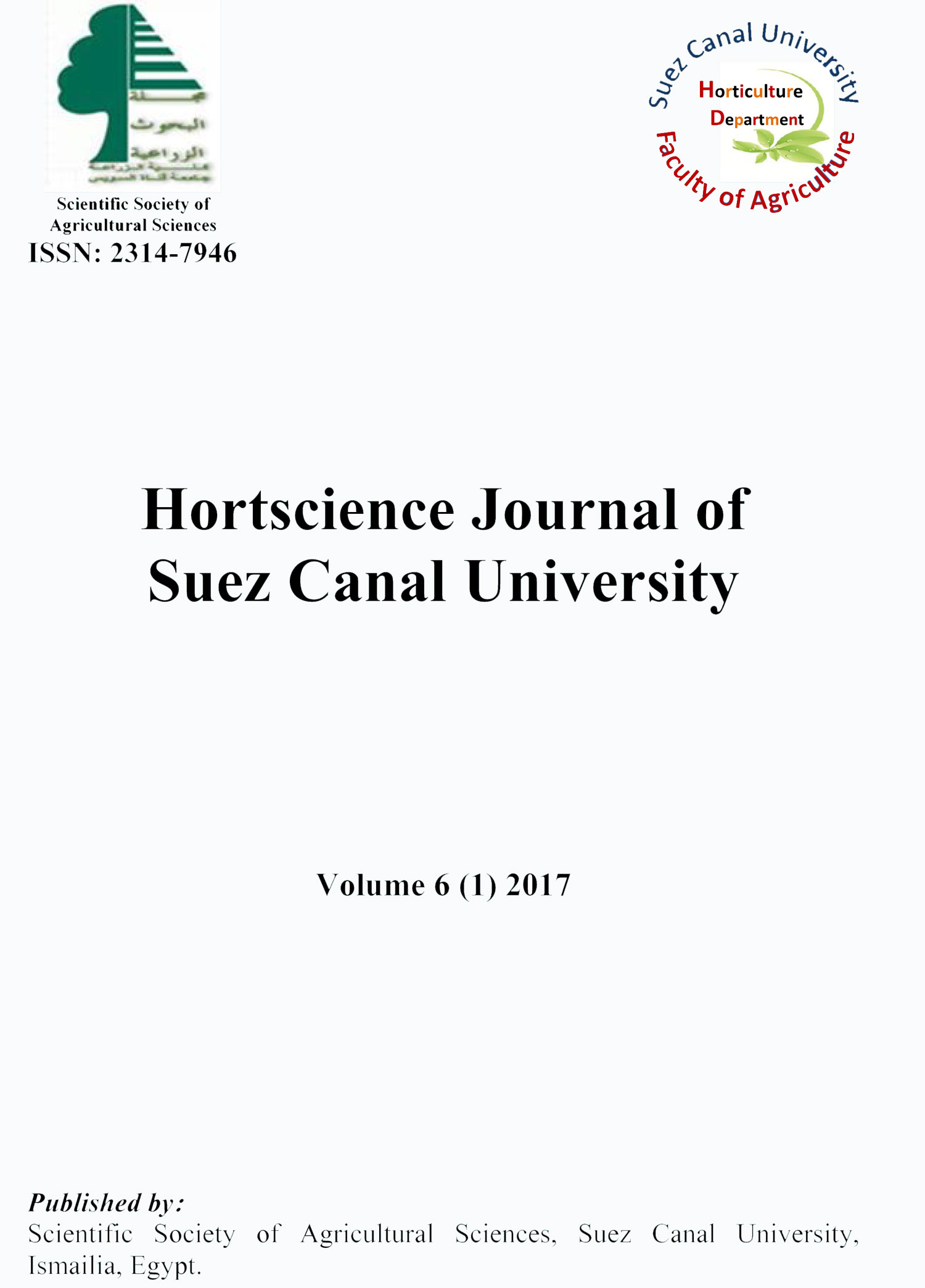 Hortscience Journal of Suez Canal University